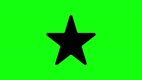 five-point-star-icon-on-green-screen